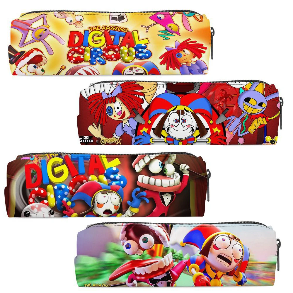 The Amazing Digital Circus Pencil Case Student Stationery Bags Cartoon Children Pen Bag Anime Printed Storage Bags Kids Pens Box