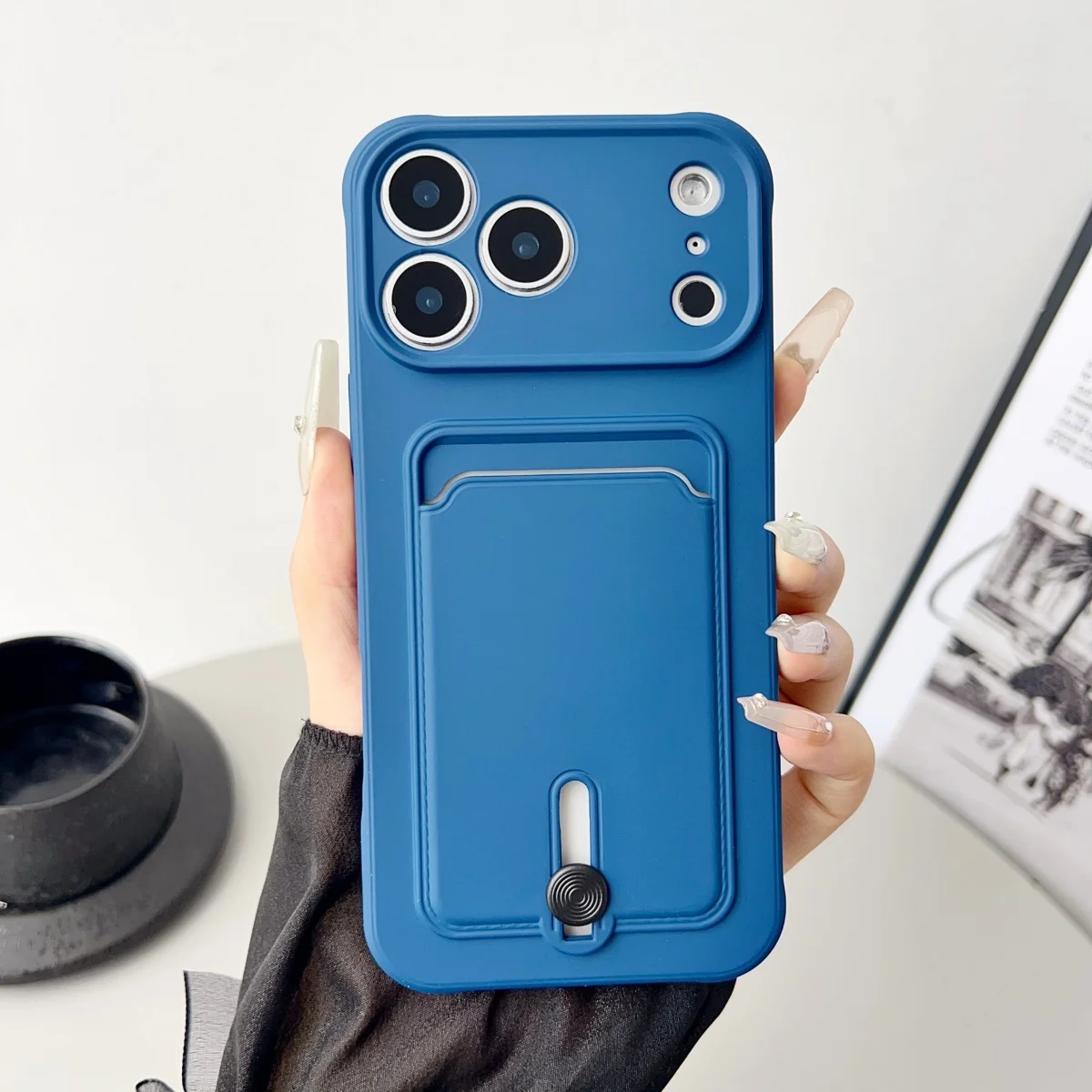Slim Shockproof Silicone Wallet Phone Case with Card Holder