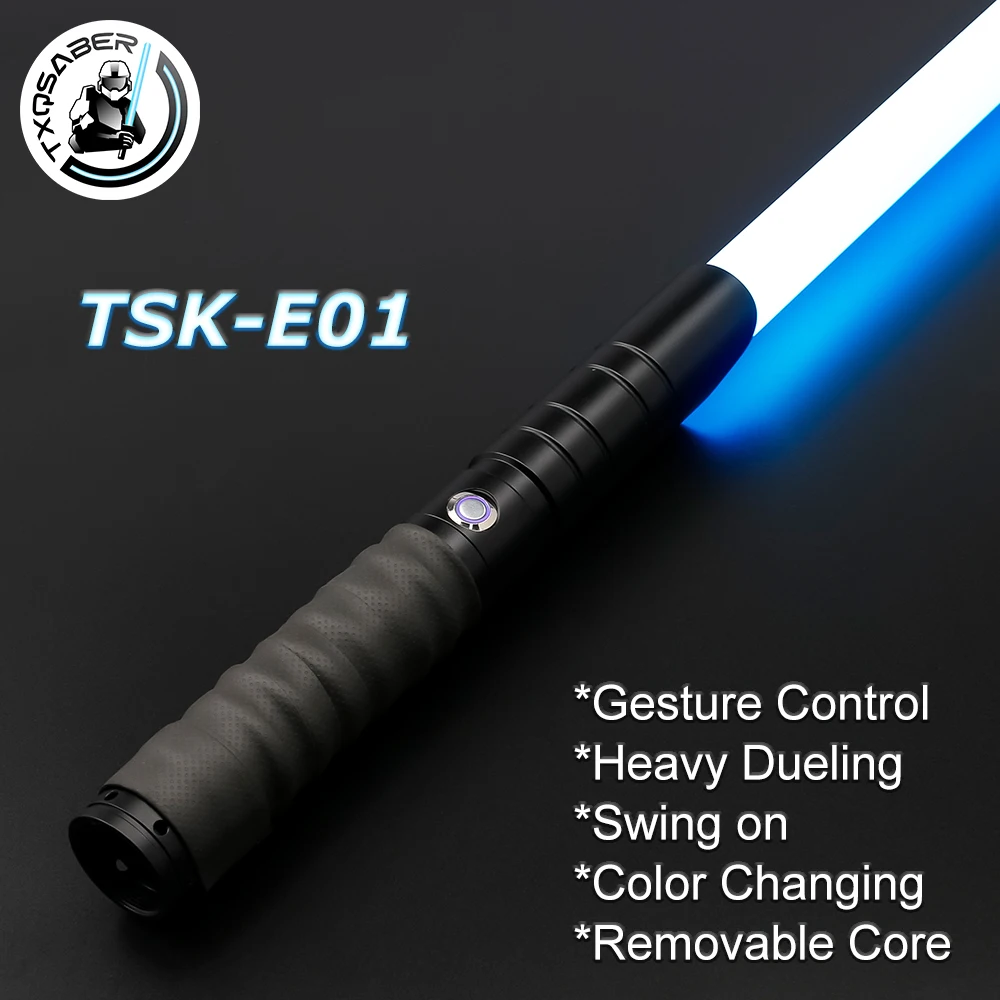 TXQSABER Lightsaber RGB Neo Pixel Smooth Swing Heavy Dueling Metal Hilt Type C Blaster Ghost Yoda Jedi Cosplay Toys Laser Sword