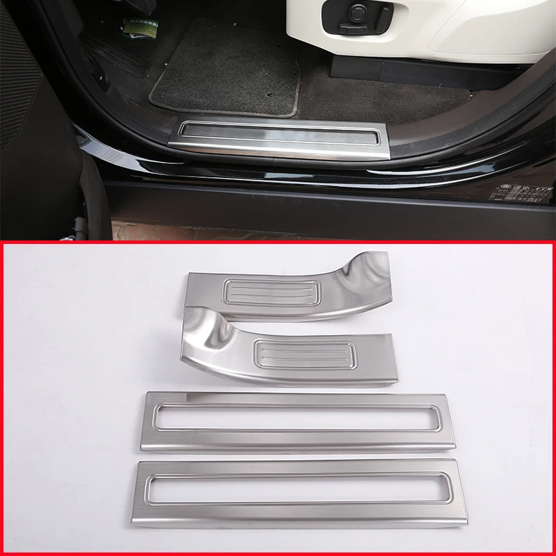 

Stainless Steel Inside Door Sill Scuff Threshold Protector Plate For Land Rover Discovery 5 2017 Car Accessories Styling 4pcs