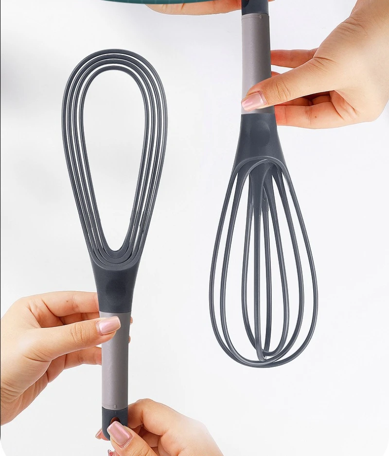 Manual Rotary Egg Beater for Home Baking Whipping Cream Hand Mixer Kitchen Tool Foldable Easy to Store Portable Use
