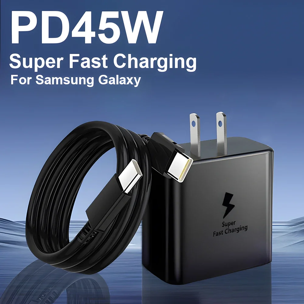 รูปสินค้า อะแดปเตอร์ชาร์จเร็ว 45W สาย USB-C สำหรับ Samsung Galaxy