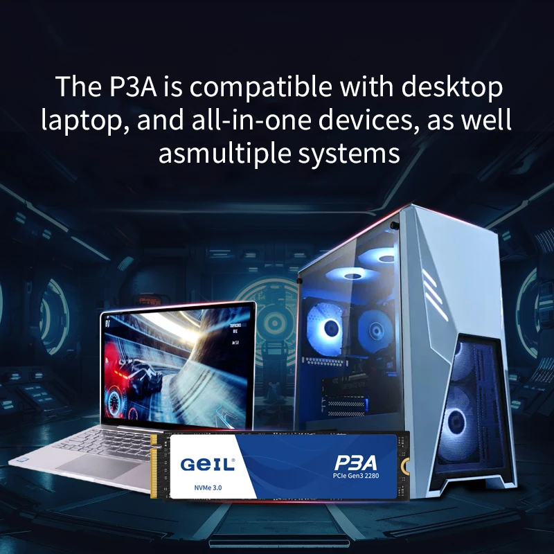 GeIL  ָ Ʈ ̺, Ʈ ũž ƮϿ SSD M2, 250GB, 500GB, P3A, 1T, 2t, M.2 NVME 1.4 , PCIe Gen 3X4 2280