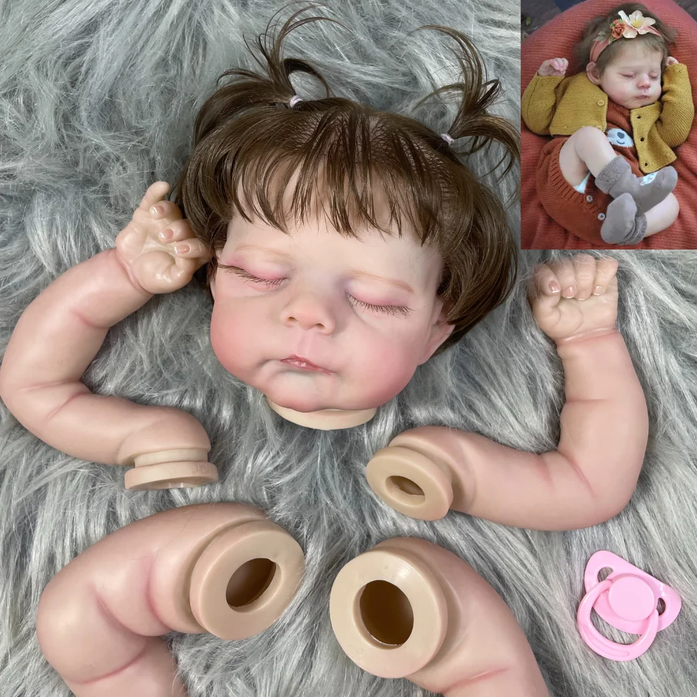 이미 그려진 이식 인형 키트, 에릭/에리카, 살아있는 듯한 3D 페인트, 피부 보이는 정맥, 수제 몰드, 21 인치