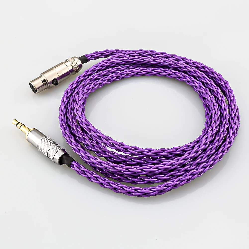 Hot Sale 8 Core Audio Headphone Upgraded cables 3.5mm stereo plug to mini XLR for AK G Q701, K240S ,K271 ,K702 ,K141 ,K171, K712