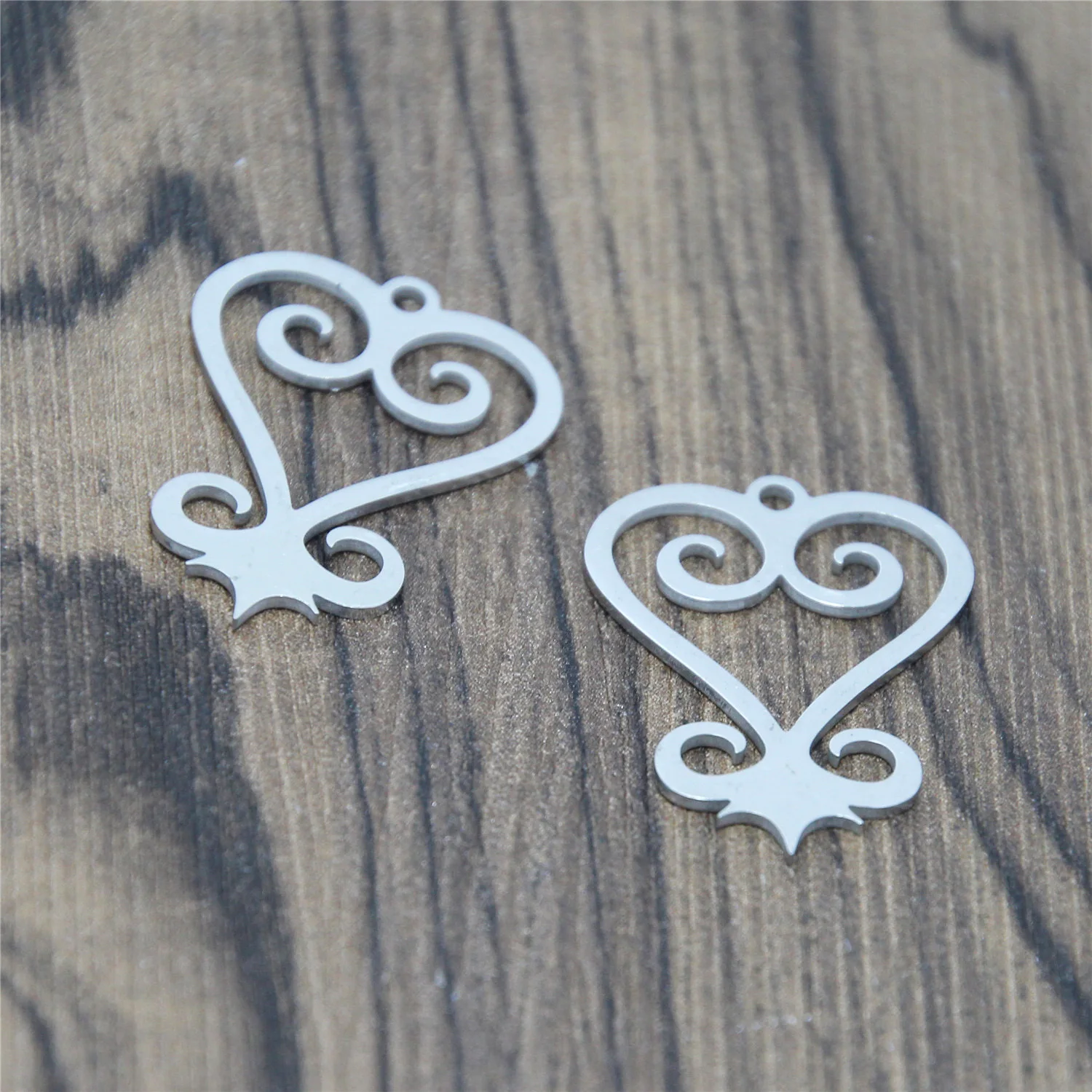 

5pcs/lot Sankofa Symbol charm Sankofa Emblem Amulet Stainless steel charm pendant 27x21mm