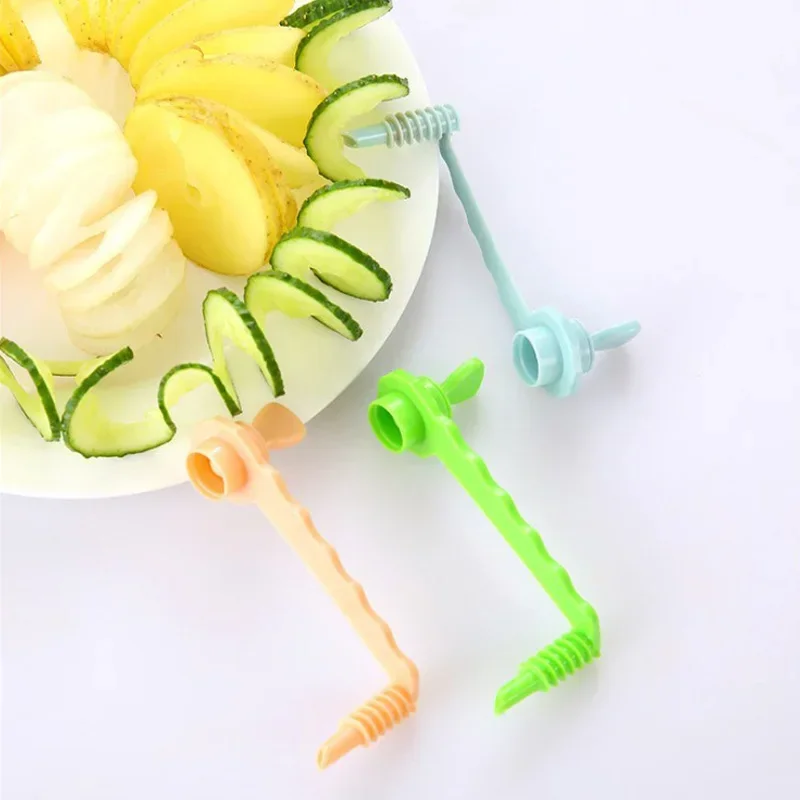 Potato Spiral Cucumber Manual Cutter Carrot Spiralizer Spiral Salad Chopper Kitchen Gadget Home Vegetable Fruit Tool 1PC,vegetable slicer
