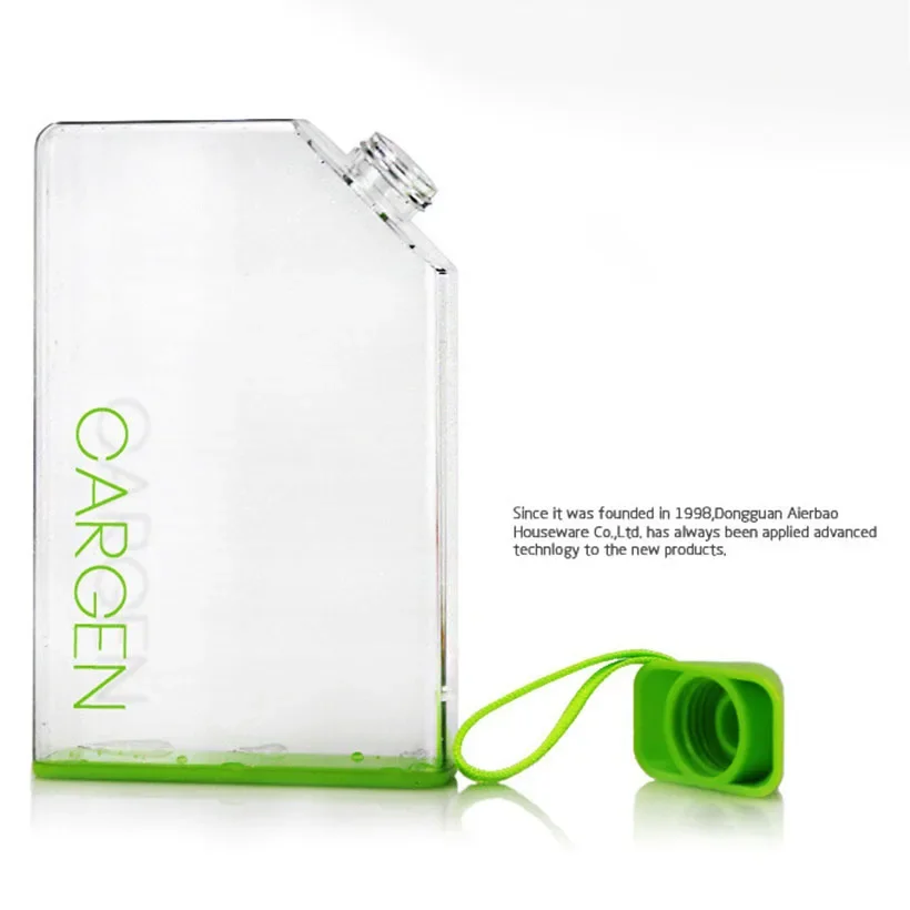 New A5 Notebook 450ML Paper Square Flat Water Bottle Plastic sports water bottle sports bottle plastic water bottle water bottle