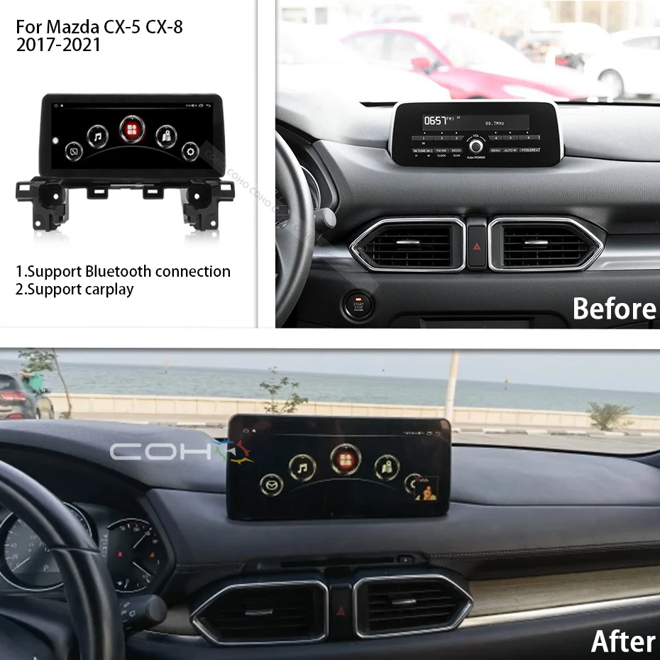 10.25 インチ/12.3 インチマツダ Cx-5 Cx-8 2017-2021 デュアル