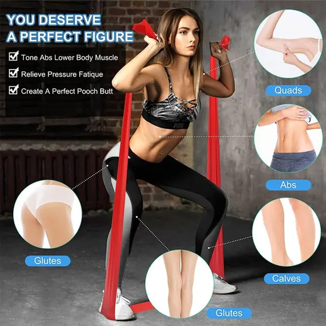 6pcs/8pcs Yoga Belt Fitness Men's Strength Training Rally Belt Sports Belt Women's Fitness Resistance Belt Set 5