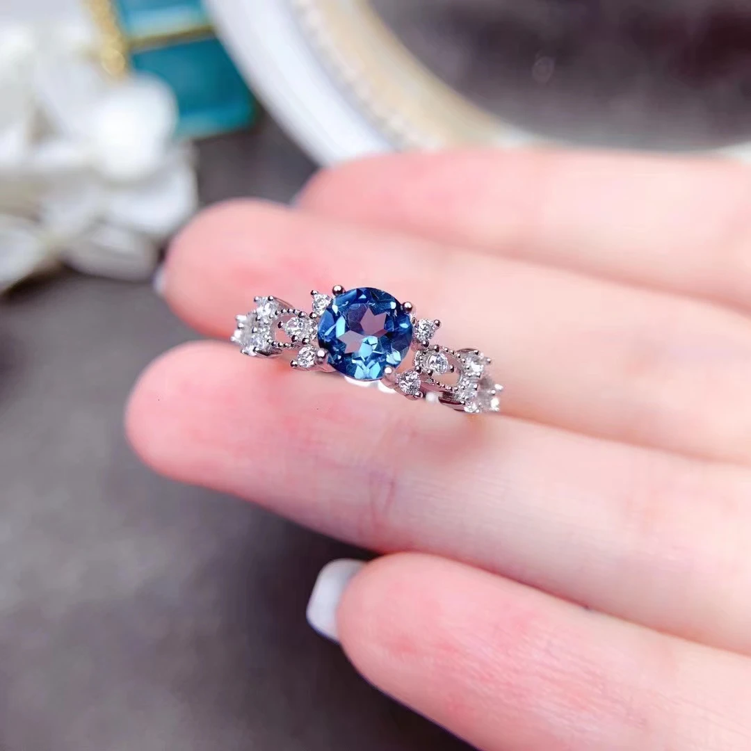 最も信頼できる ロンドンブルートパーズリング,6mm,ナチュラルトパーズ,100 アクセサリー