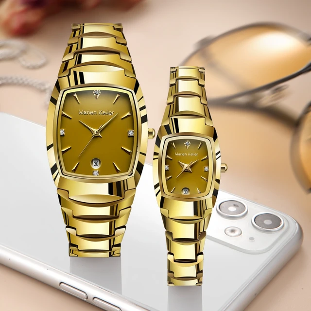 Marlen Keller's New Fashion Trend Couple Watch Band Calendar Watch Tungsten Steel Waterproof Quartz Watch - AliExpress Marlen Keller's New Fashion Trend Couple Watch Band Calendar Watch Tungsten Steel Waterproof Quartz Watch - AliExpress