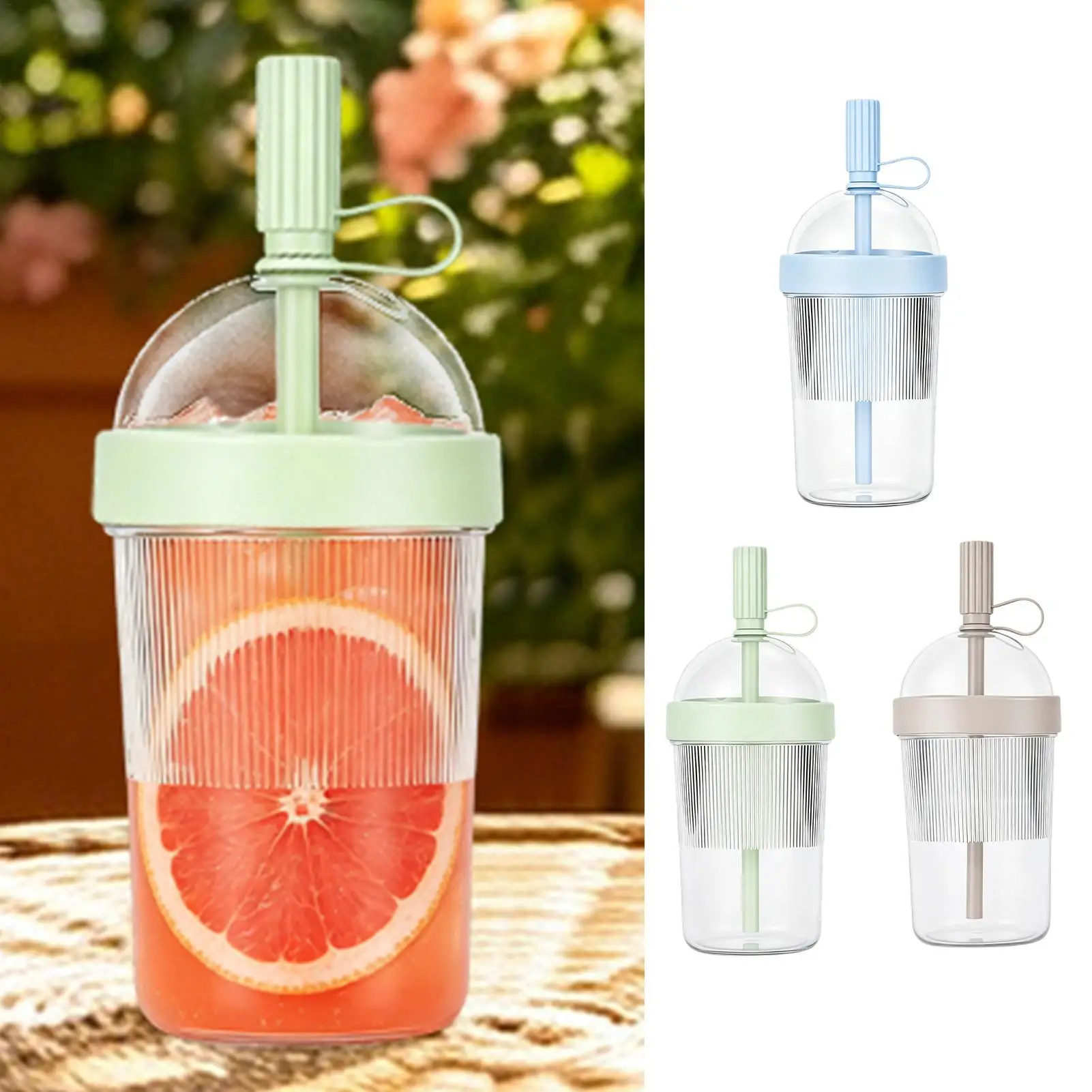 Eco-Friendly 17oz Reusable Tumbler with Lid and Straw - Perfect