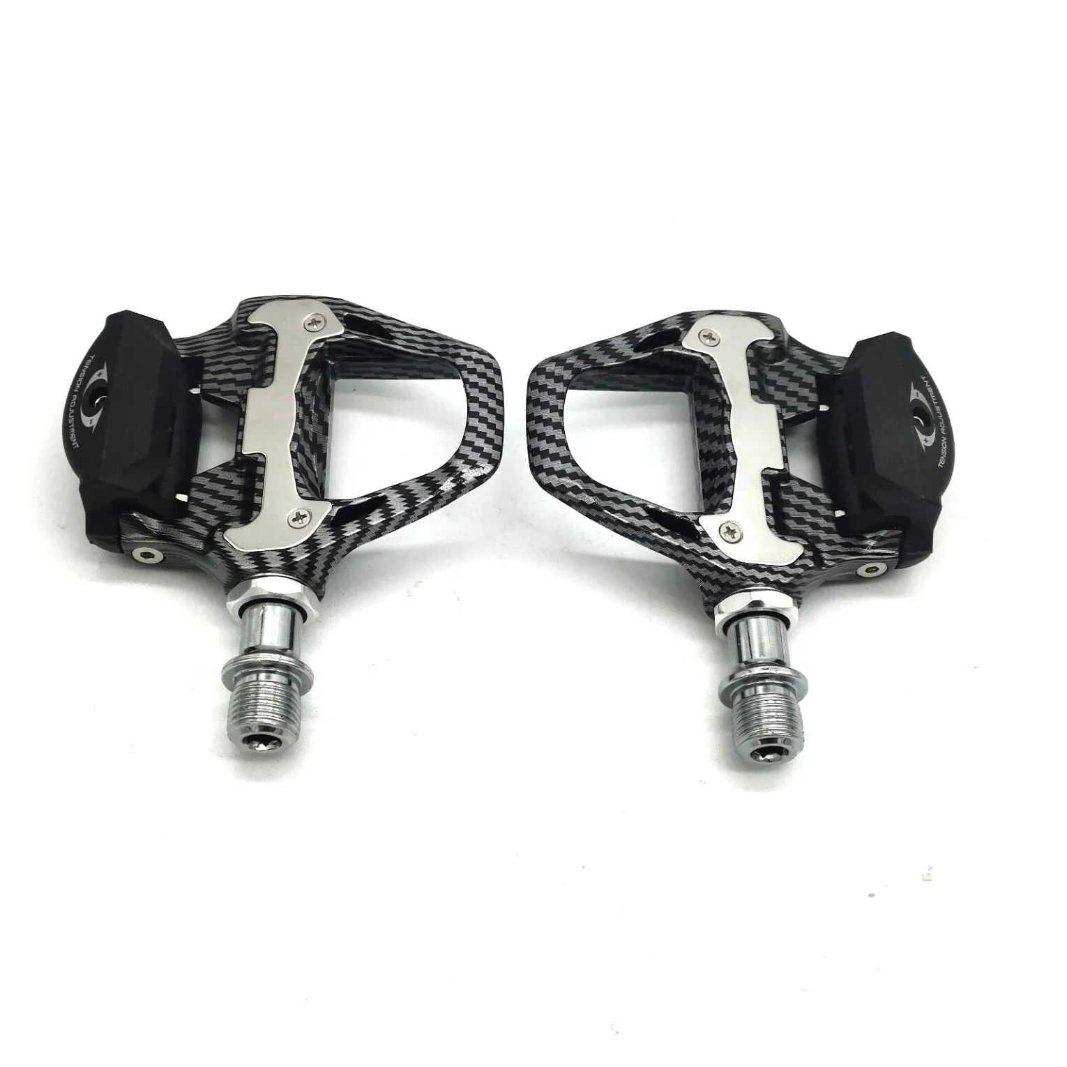 RACEWORK 로드 바이크 페달, ShimanoLOOK 탄소 섬유 스테인리스 스틸 베어링, 클리트 자전거 부품, 초경량 페달
