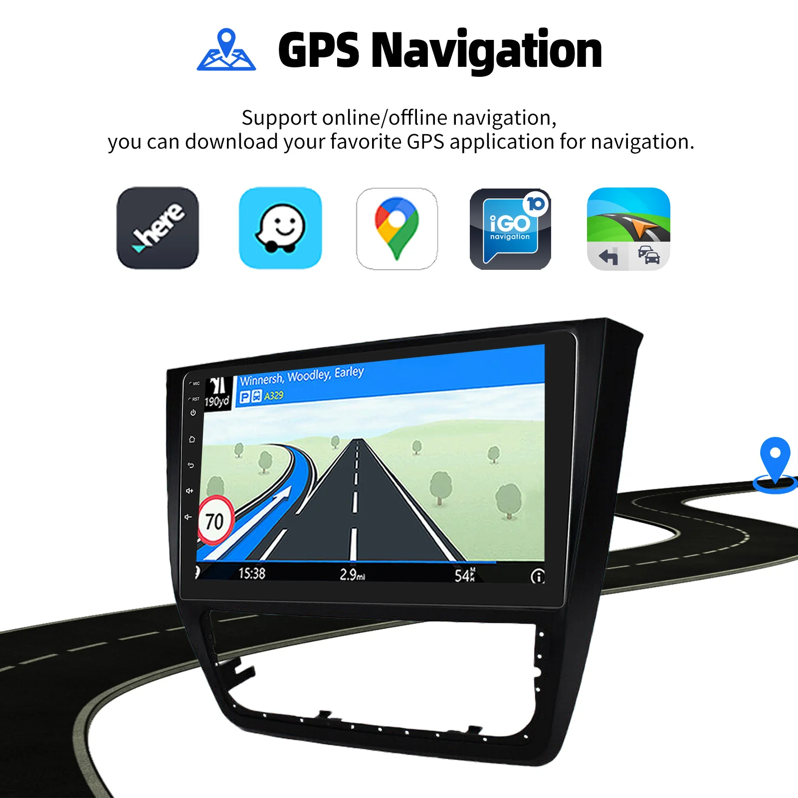 ESSGOO 2 DIN Für Skoda Yeti 2008-2013 Android 15 10 Zoll IPS Touchscreen Autoradio Wireless Carplay Android Auto GPS Navigation WIFI Lenkradfernbedienung RDS Bluetooth Spiegellink ASP-Sound Geteilter Bildschirm USB – Detail 9
