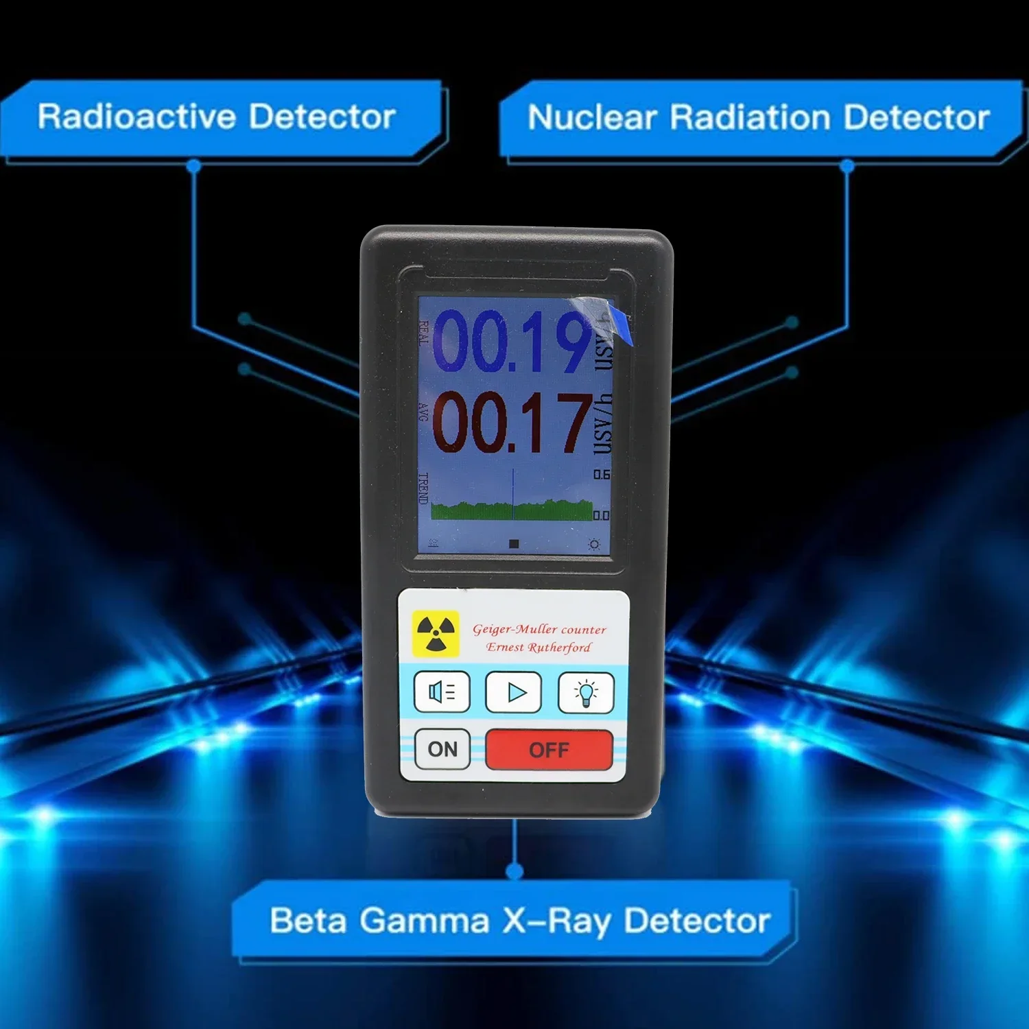 BR-6 Geiger Counter Nuclear Radiation Detector Personal Dosimeter X-ray Beta Gamma Detector LCD Radioactive Tester Marble Tool 2