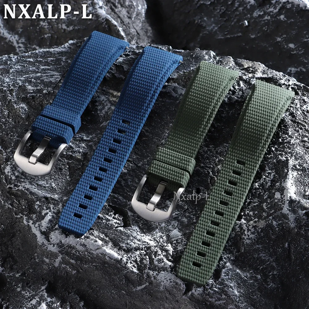 Premium Curved End Waterproof FKM Fluororubber Watch Strap with Quick Release - Available in 20mm, 21mm, 22mm Sizes