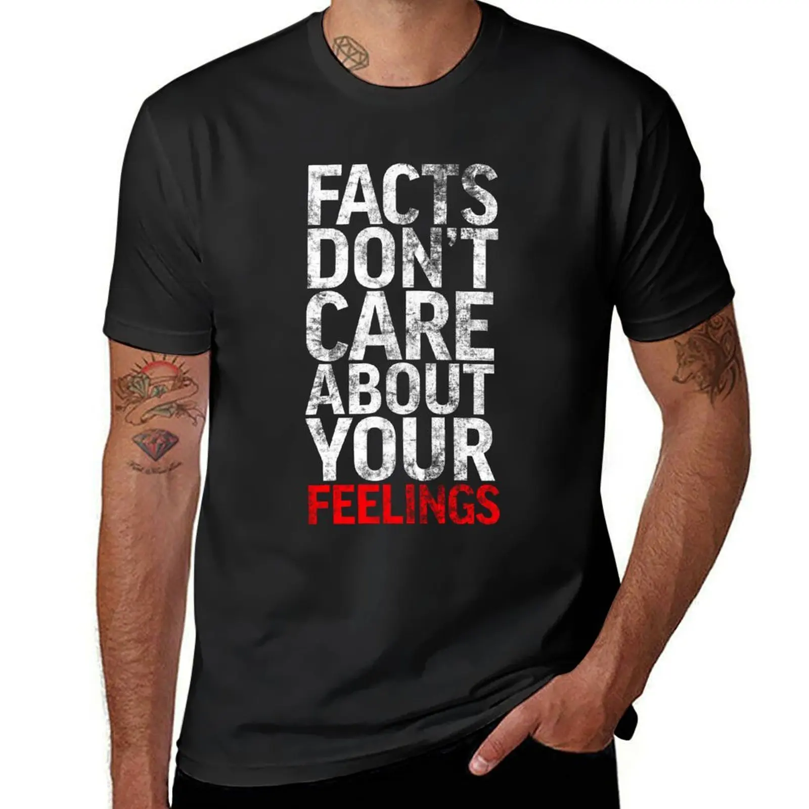 

Футболка с надписью Don't Care About Your Feeling, милые топы, корейские модные облегающие футболки для мужчин