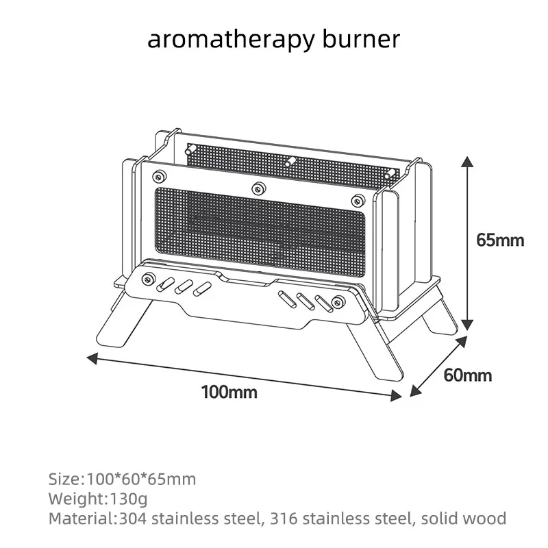 WELLHIKE Stainless Steel Mini Aromatherapy Stove Romantic Home Outdoor Creative Exquisite Ornament Portable Aromatherapy Stove