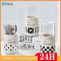 Storage Rack Sanitary Dustproof Chopstick Bucket With Lid Durable Smooth Dustproof Storage Trend Chopstick Rest Kitchenware 1