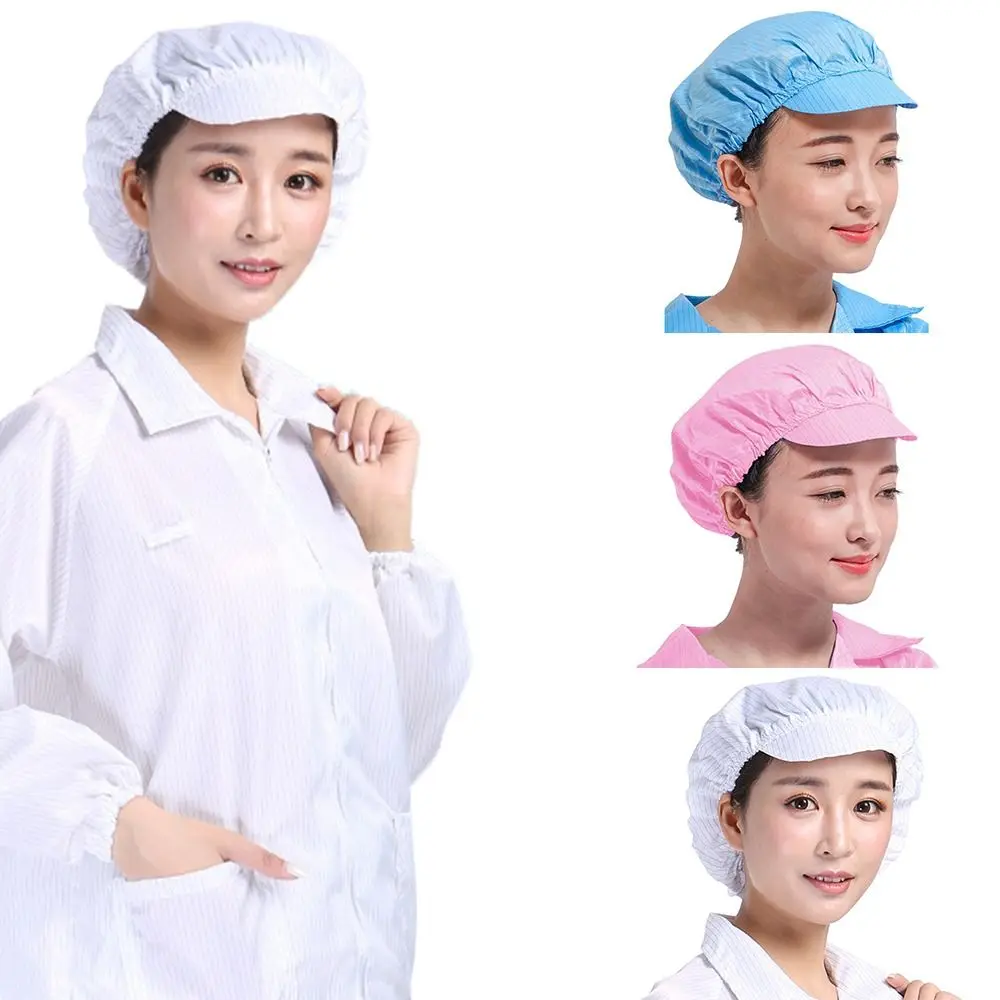 

Dacron Anti-static Work Hat Accessories Breathable Mesh Dust-proof Chef Hat Smoke-proof Multicolor Cooking Hygienic Cap