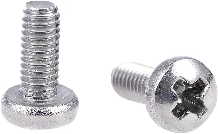 

Kidisoii M2.5x6mm Machine Screws Pan Phillips Cross Head Screw 304 Stainless Steel Fasteners Bolts 100Pcs