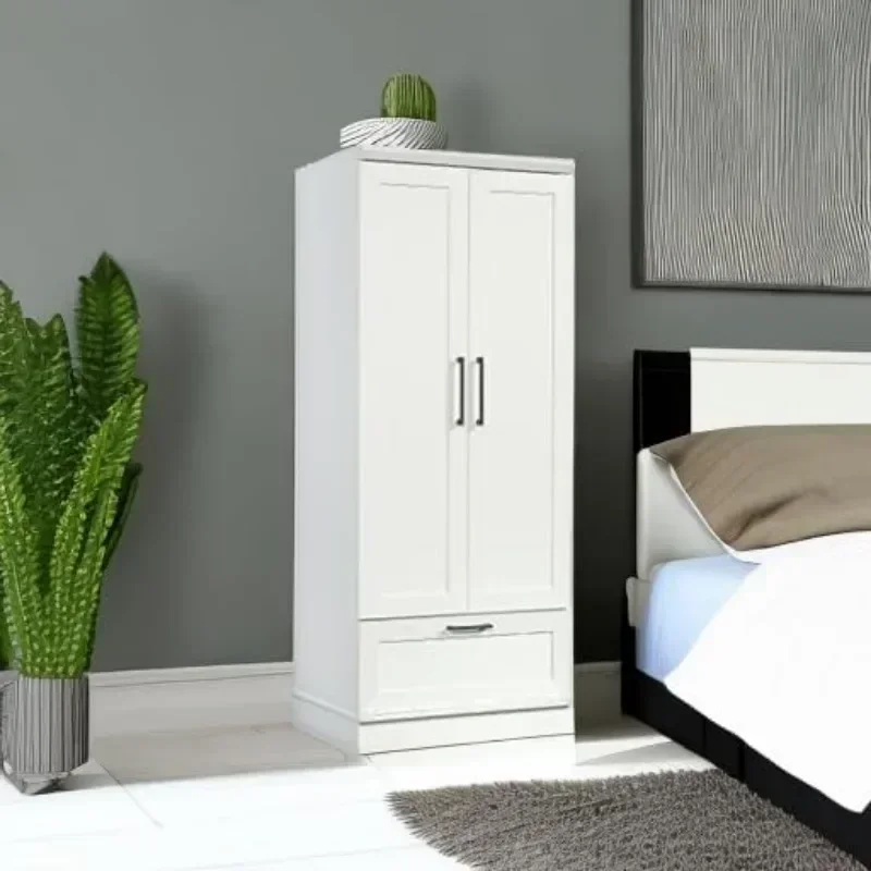 Sauder HomePlus Bedroom Armoire Wardrobe Closet Clothes Storage with Hanging Rail, Pantry Storage Cabinet with Storage Drawer 6