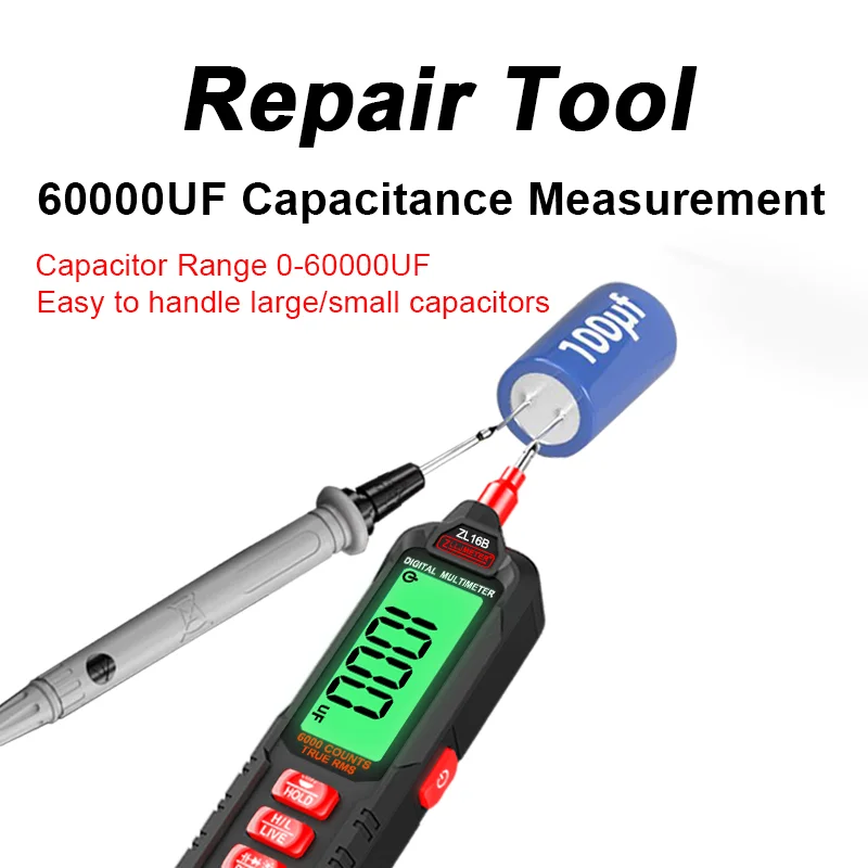 Digital Multimeter ZL16B Rechargeable True RMS Multifunction High Precision Tester NCV AC/DC Votage Current Resistance Ohm Tool