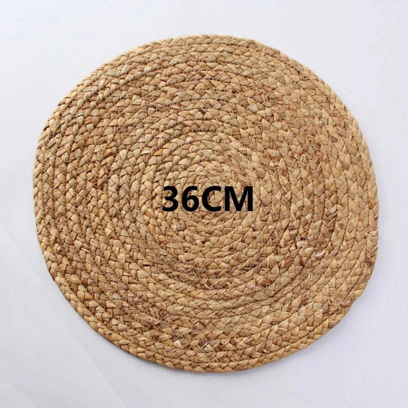 thumbnail image 1 of Posavasos redondos de ratán natural, manteles individuales aislantes hechos a mano, almohadillas para mesa, almohadillas para tazas, accesorios de decoración de cocina, 1 of 5