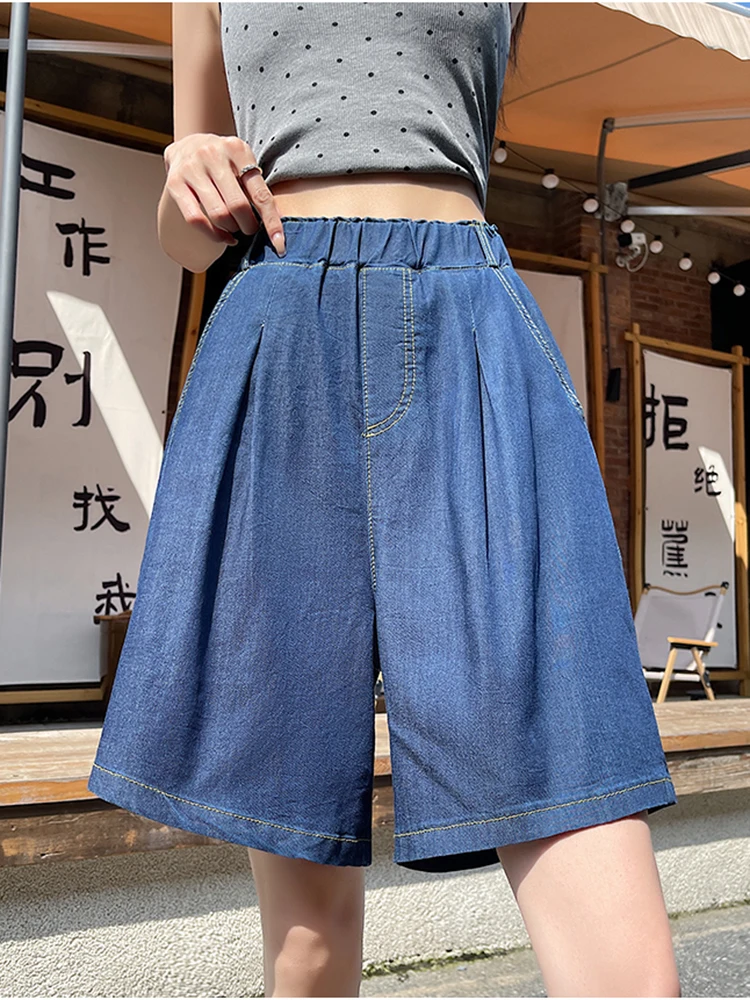 Loose Boyfriend Baggy Jeans Shorts For Woman Casual Bermudas