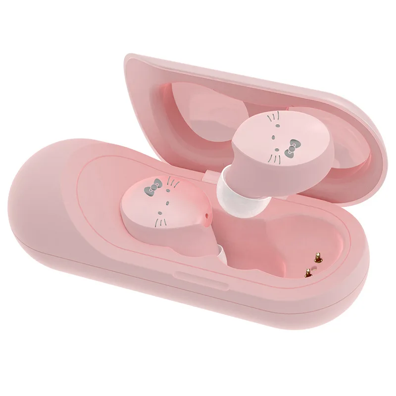 

Hello Kitty Wireless Bluetooth Earphone 5.0Tws Sports Cartoon Headphones Ultra Long Standby Mini Charging Case Smart Touch Hifi