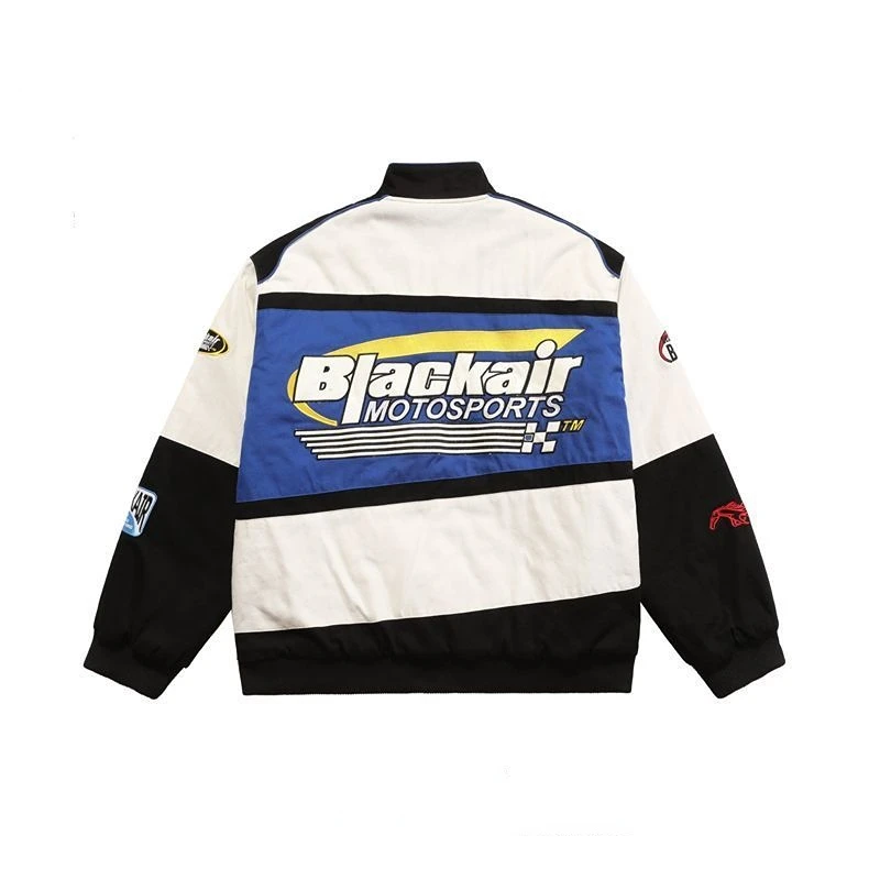 2024 Vintage Racing Jacket Women Oversized Korean Streetwear
