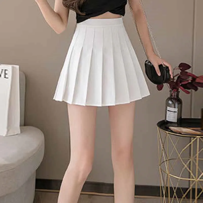 Spring and Summer Half-Length Pleated Skirts for Women High Waist Slim College Style Sexy Mini Short Skirts Female A-Line Skirt skater skirt