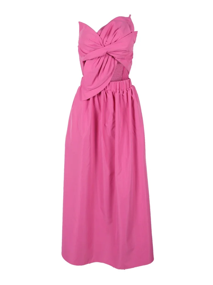 Wmstar Dress Women Party Elegant Sexy Solid Color One Shoulder Petal Hollow Out Dresses New in Summer Fashion Street Wear