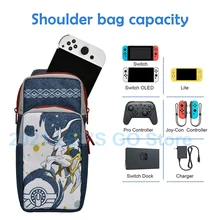  Nintend Switch / Lite / OLED Shoulder Bag Portable Travel Carrying Case Sling Crossbody Backpack for Nintendo Switch Accessories 