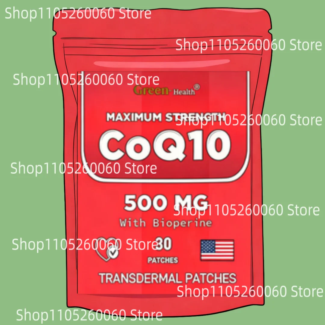 رقع CoQ10 عبر الجلد لدعم الطاقة، مستلزمات الصحة والجمال لمدة شهر واحد، 30 رقعة