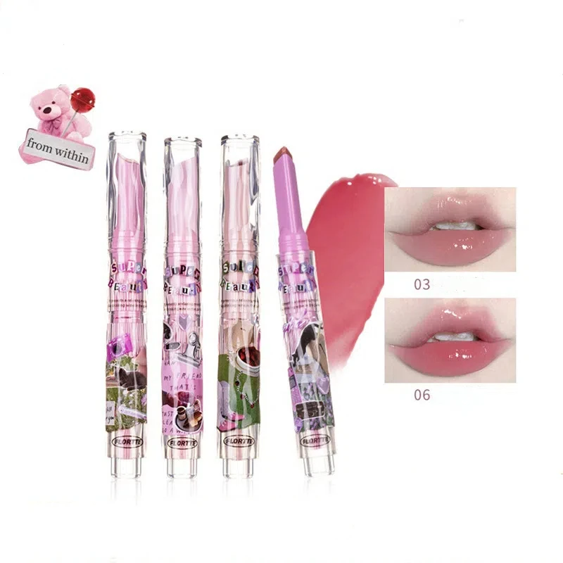 Lip Gloss Lip Makeup Lip Glaze Lip Oil Mirror Glass Water Light Heart Shape