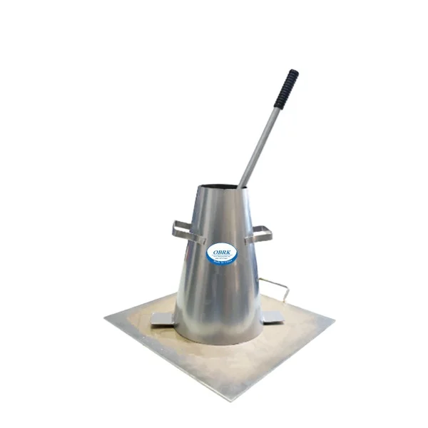 

Concrete slump test cone testing apparatus