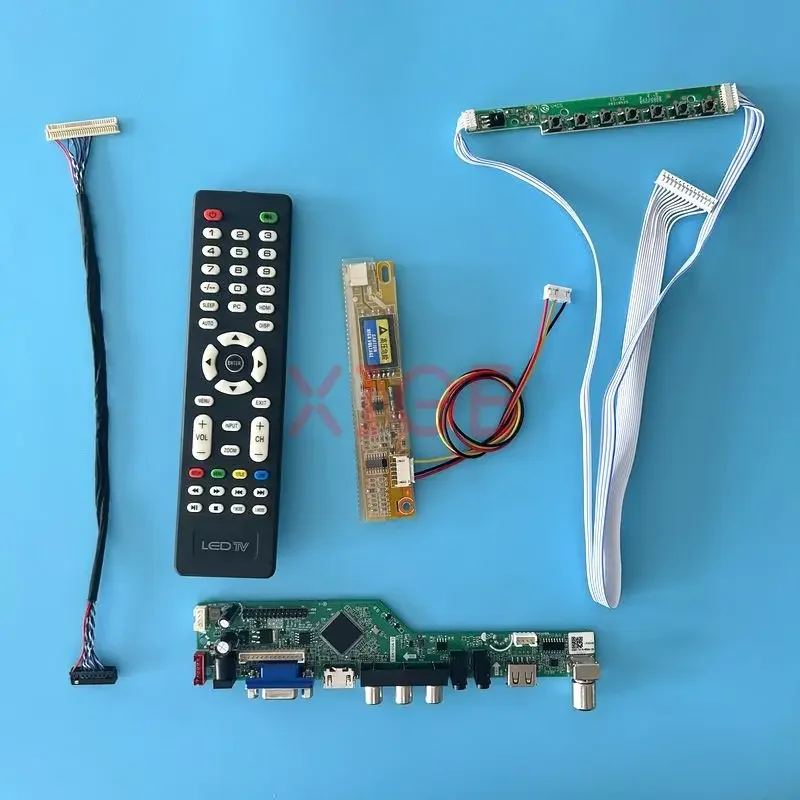 

Плата контроллера ЖК-драйвера для LP150X05 LP150X06 LP150X08 VGA + HDMI + AV + USB + ИК 30-контактный LVDS ЖК-панель ТВ аналоговый комплект 1024*768 1ccfl