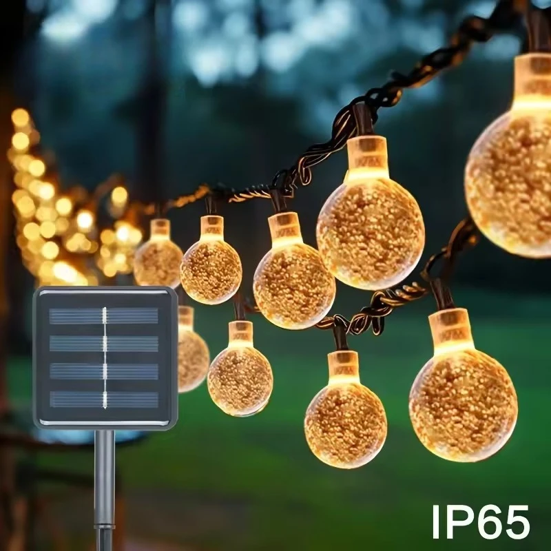 Solar String Lights Outdoor Globe String Lights Christmas Decoration Lights for Garden Lawn Gazebo Porch Yard Wedding