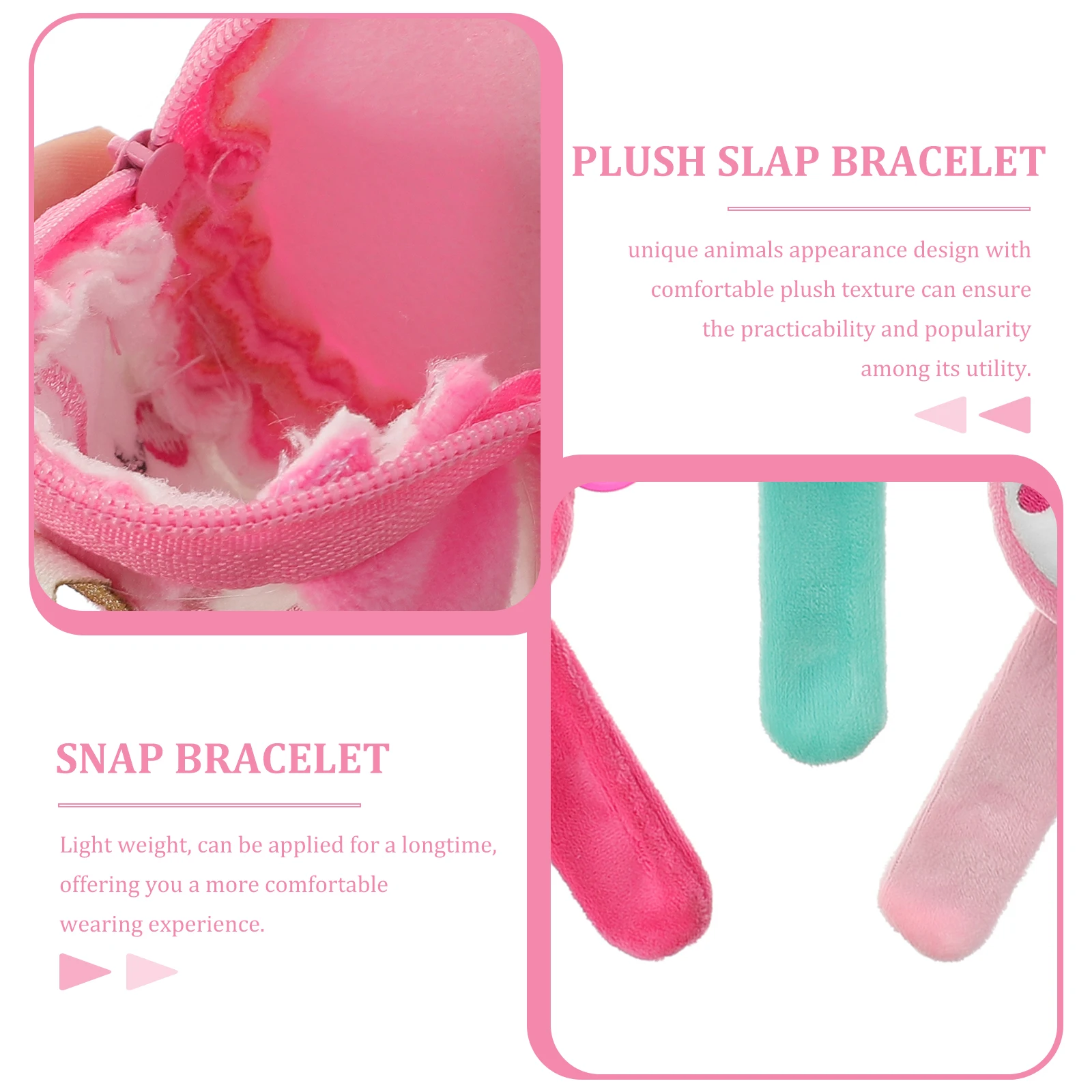 3 Pcs Coin Purse Slap Wristband Kids Bracelet Unicorn Shaped Bag Change Storage Bag Snap Bracelet Party Favors Holders