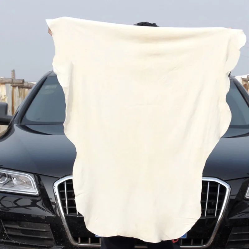 2x Lederpflege Tücher 30x40cm - Natürliches Hirschleder Für Auto & Brillen