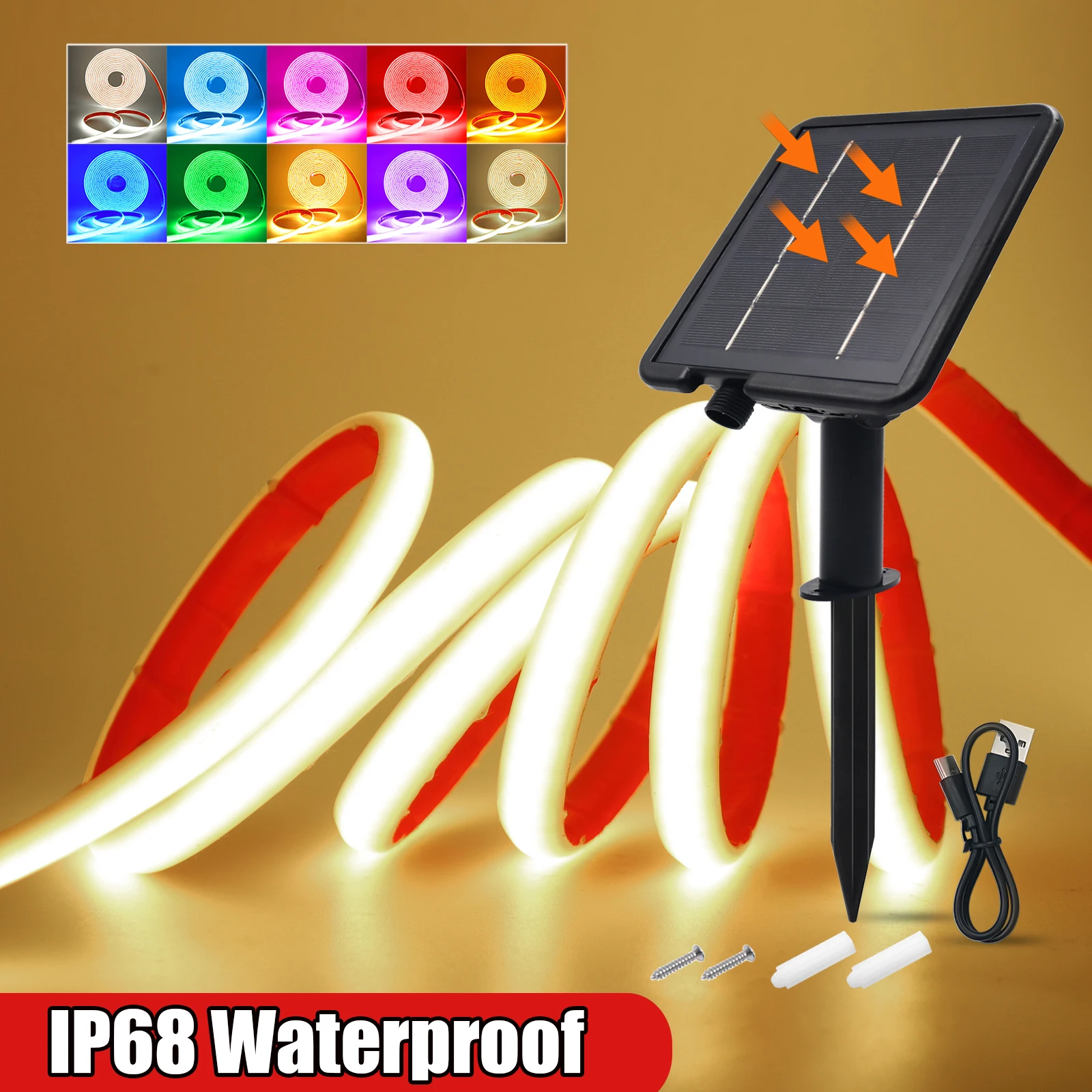 IP68 Waterproof COB Neon Strip 24V 320Leds 3000K 4000K 6000K Red/Green ...