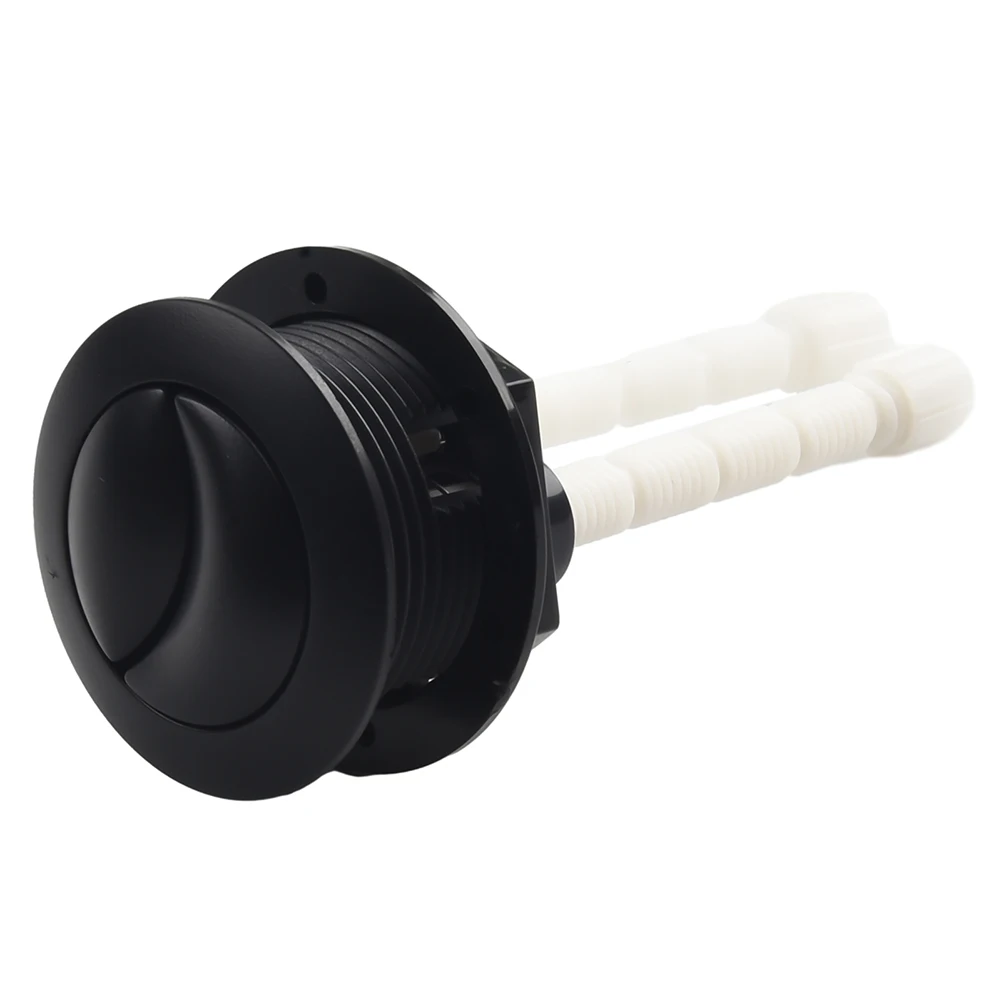 Toilet Tank Button 38mm Bathroom Toilet Button Black Round Double Button Double Flush Button Toilet Accessories