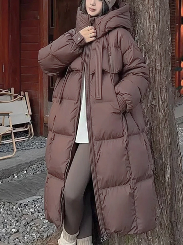Bright Face Down Cotton Padded Clothes Short Loose Thickened Warm Coat Women's Korean Hooded Down Jacket Quilted Jacket