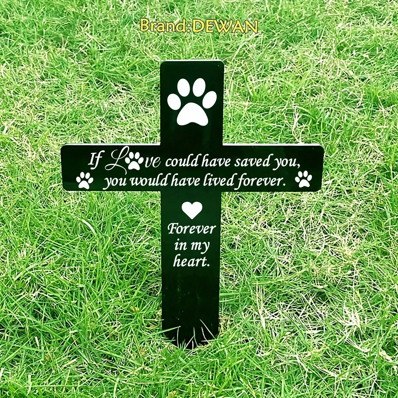 Outdoor Dog Memorial Plaque Pet Dog Memorial Garden Decor Waterproof Acrylic Grave Marker 1pc