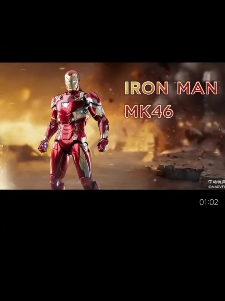 中国限定　中动 アイアンマン　フィギュア　MK 46 zd toys Zd-オリジナルのアイアンマンmk46アクションフィギュア,mk45