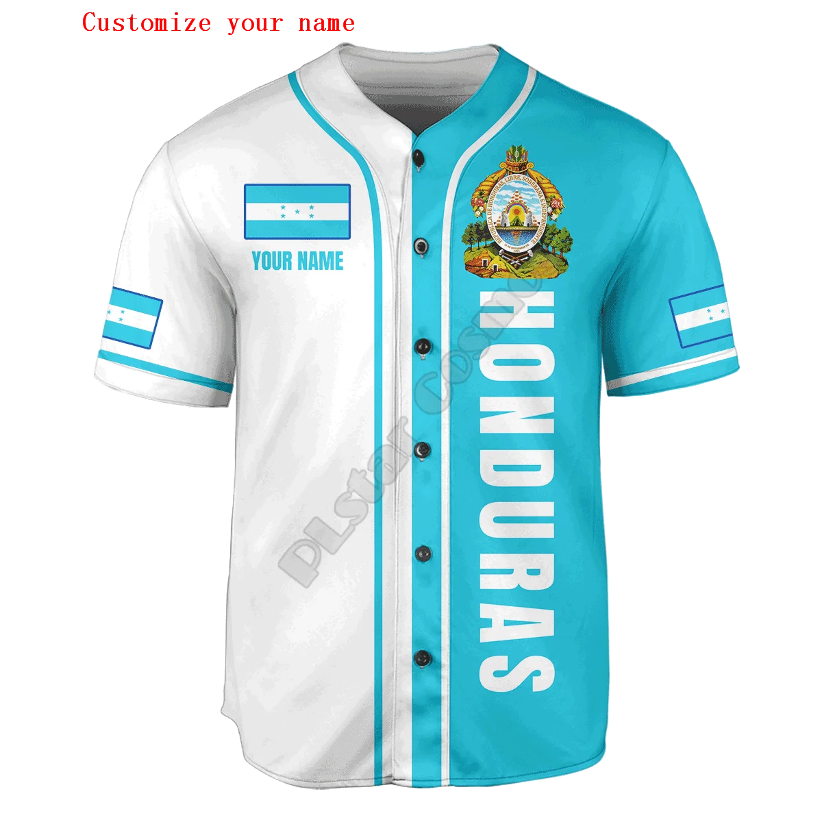  AOVL Personalized Honduras Baseball Jersey Shirt, Honduras  Jersey for Men and Women, Jersey Honduras, Camisa Honduras Hombre (Honduras  1)