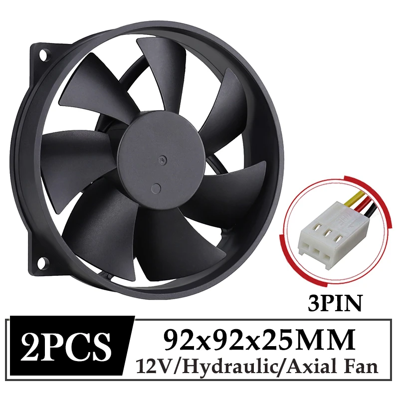 Gdstime ventilador redondo de 90MM, 12V, 92x25MM, CC sin escobillas, Axial, para carcasa de PC, CPU, 9225, 3 pines, con función FG| - AliExpress