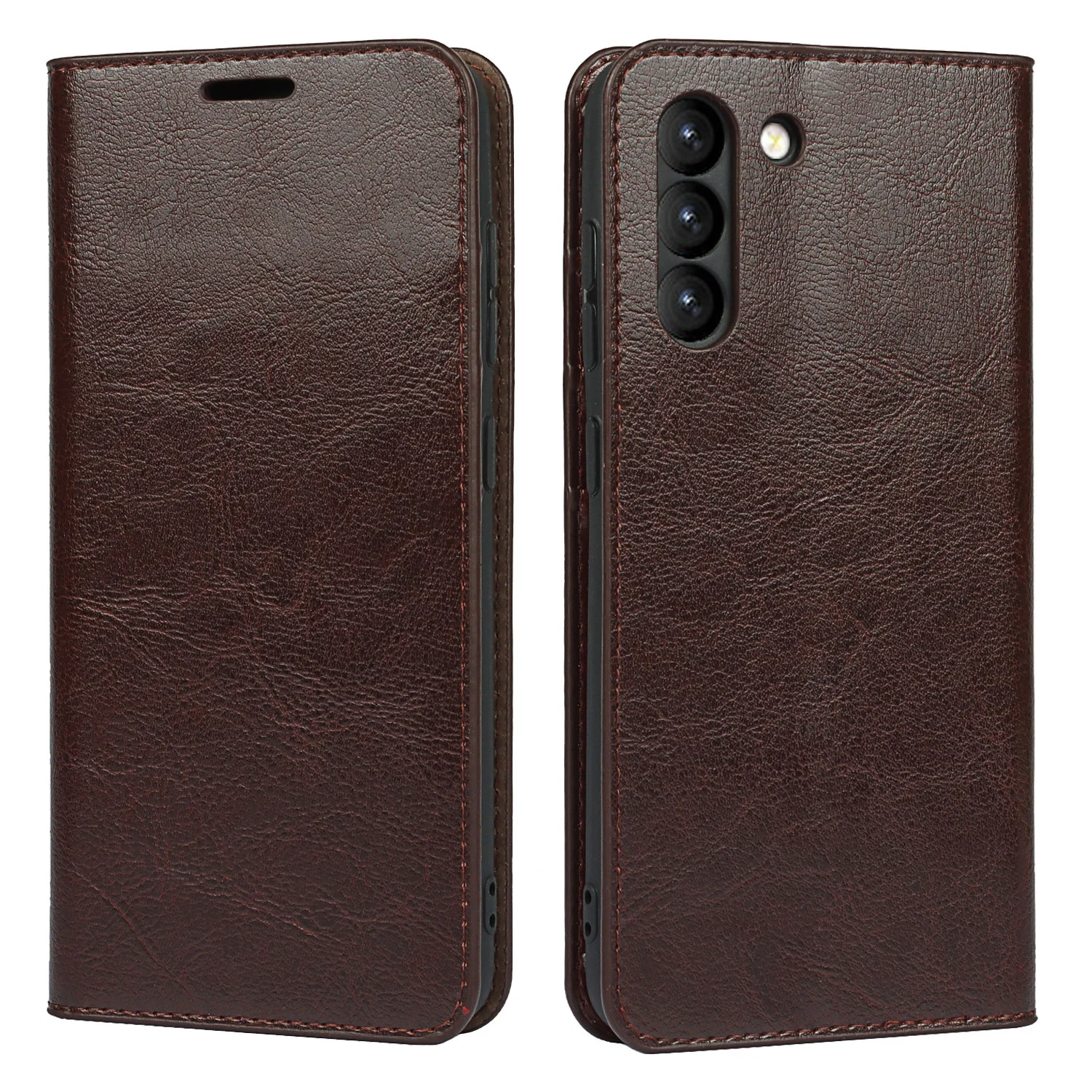 100% Real Genuine Leather Flip for Samsung Galaxy S20 S21 S22 Ultra Plus A53 A33 A52 A72 5G Case Wallet with Credit Card Holder galaxy s22 ultra flip case